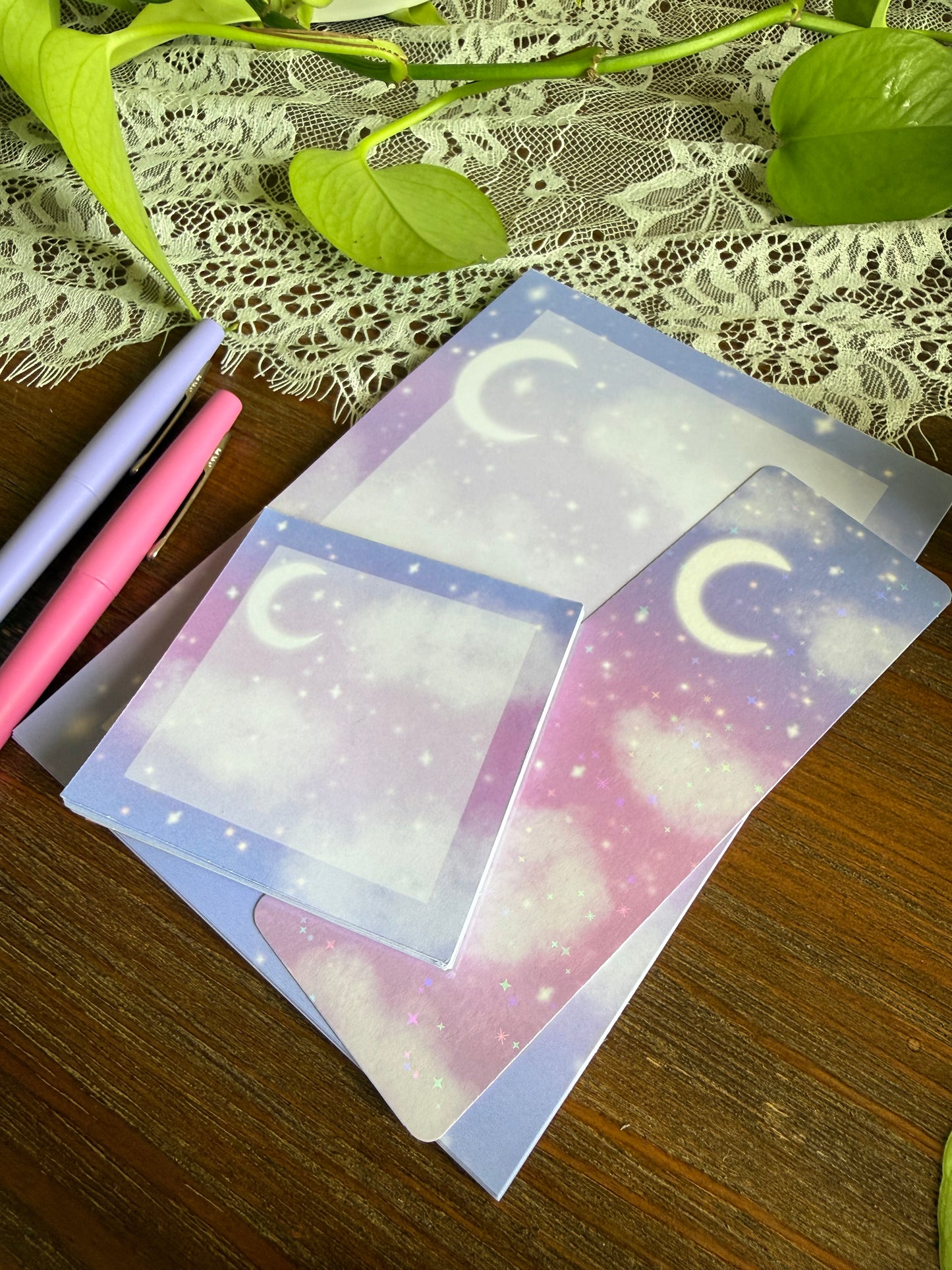 Pink Galaxy Stationery Set