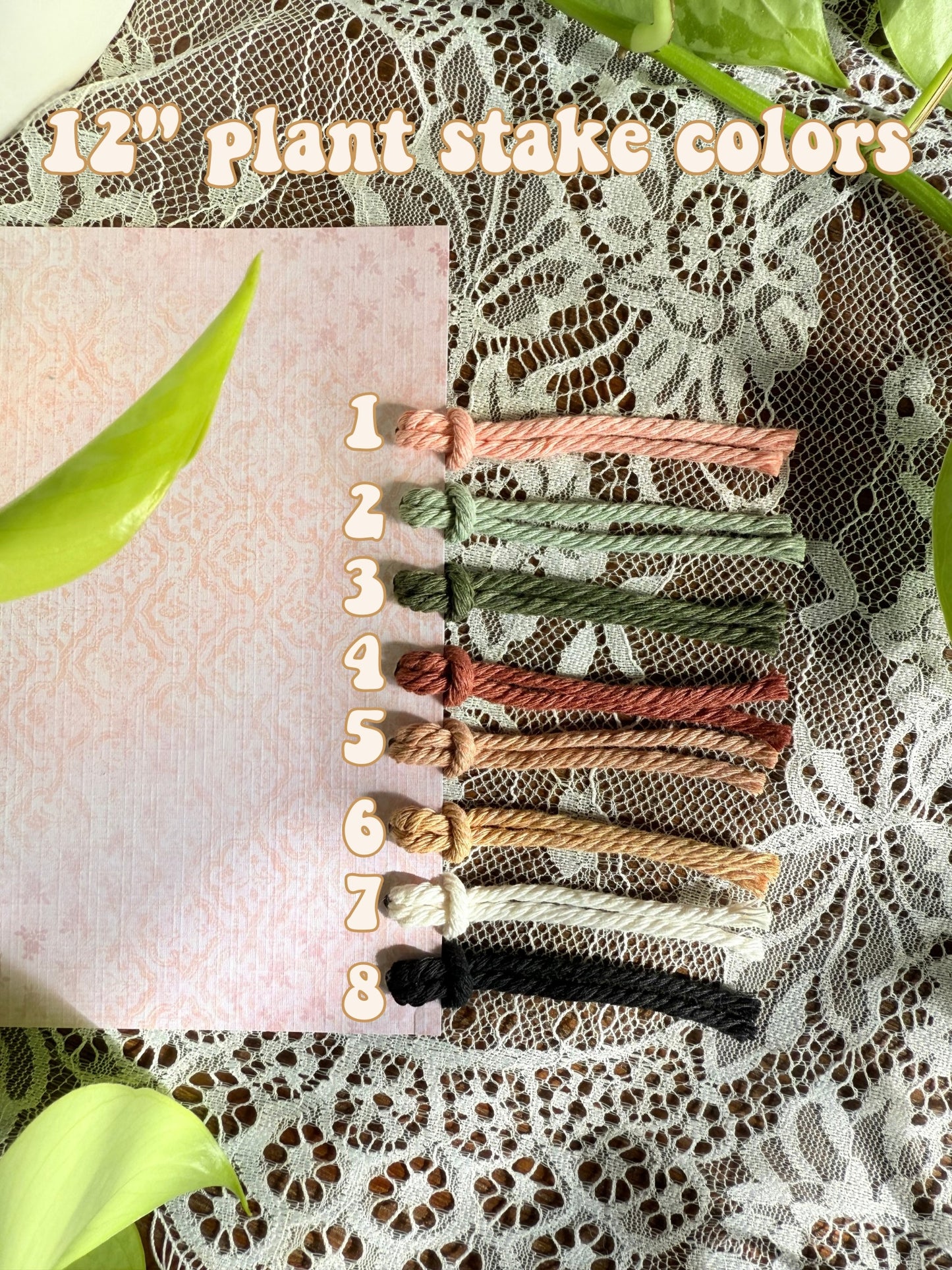 Macrame Plant Stake - 12"