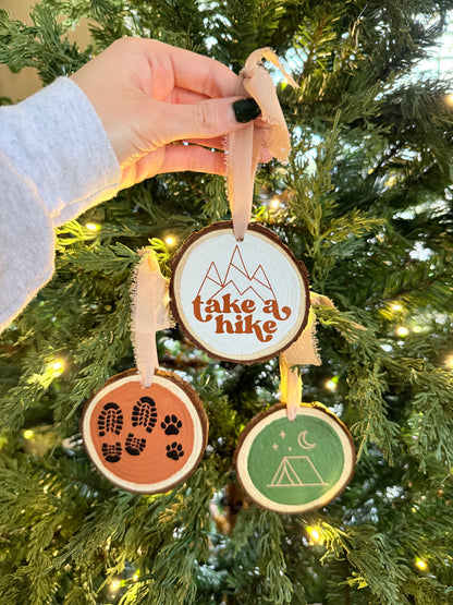 Adventure Lover Christmas Wooden Ornaments