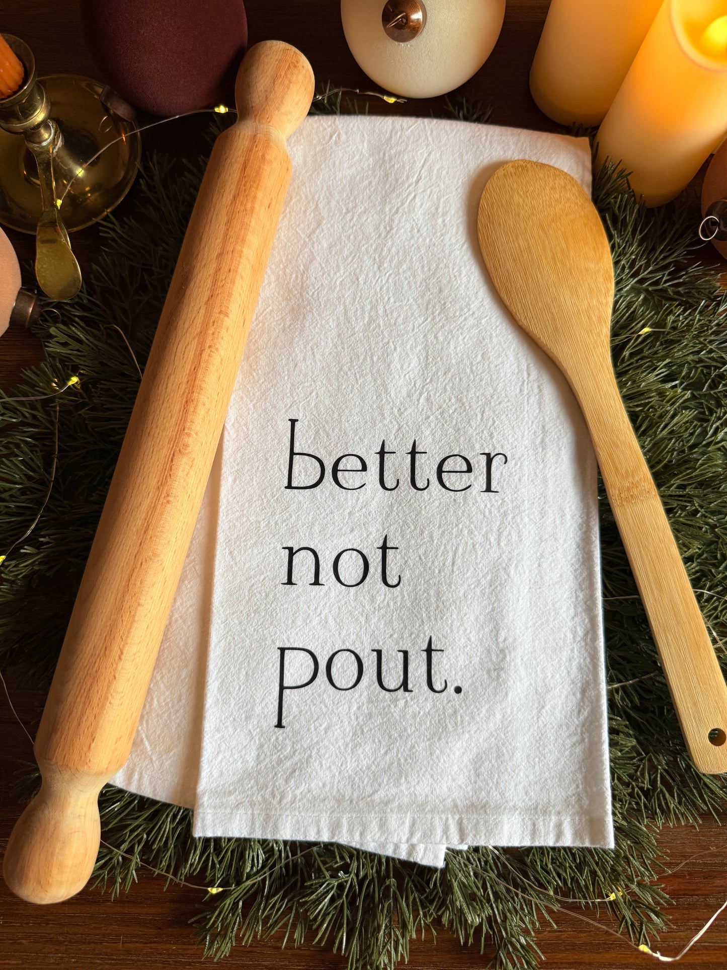 Better Not Pout Tea Towel