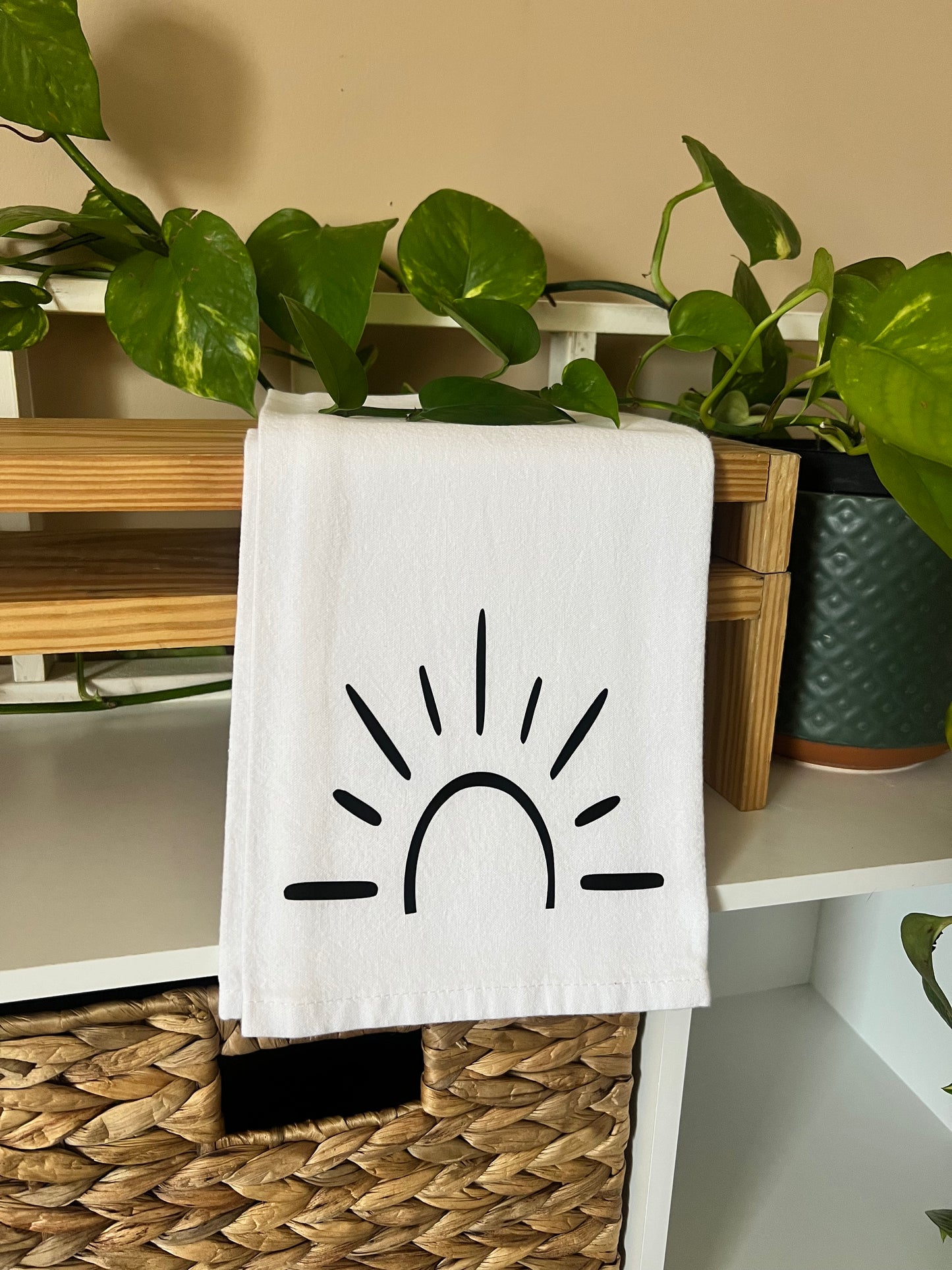 Boho Half Sun Tea Towel
