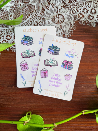 Bookish Sticker Sheet