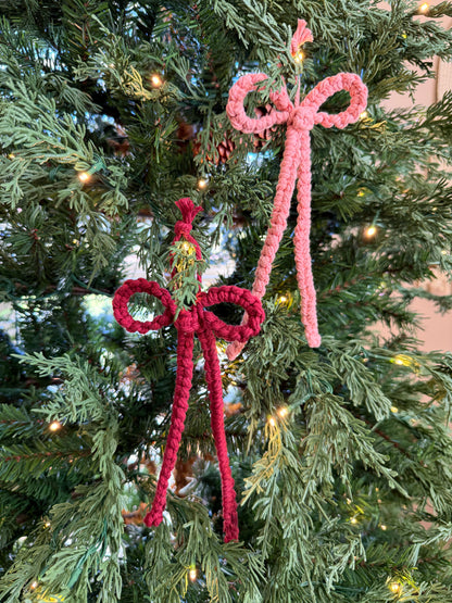 Macrame Bow Ornament