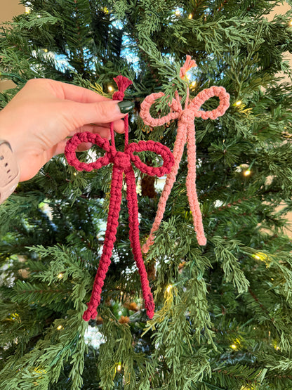 Macrame Bow Ornament