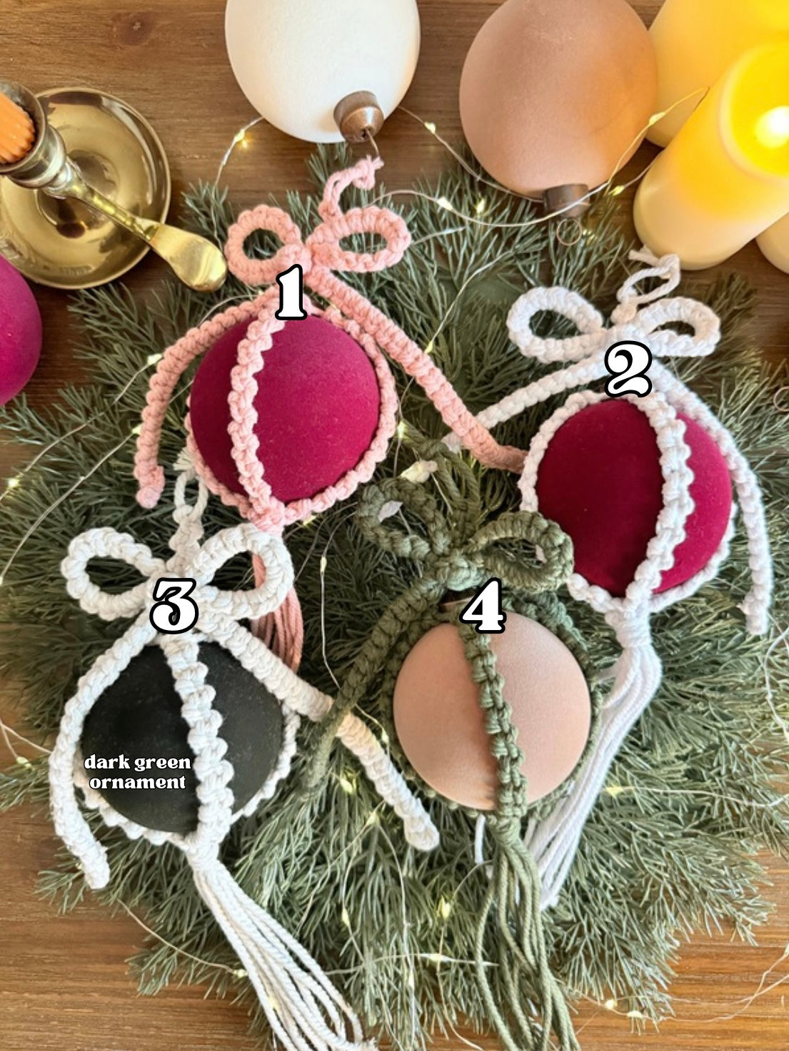 Macrame Bow Ornament
