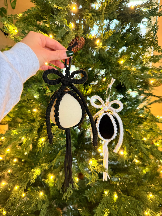 Macrame Bow Ornament