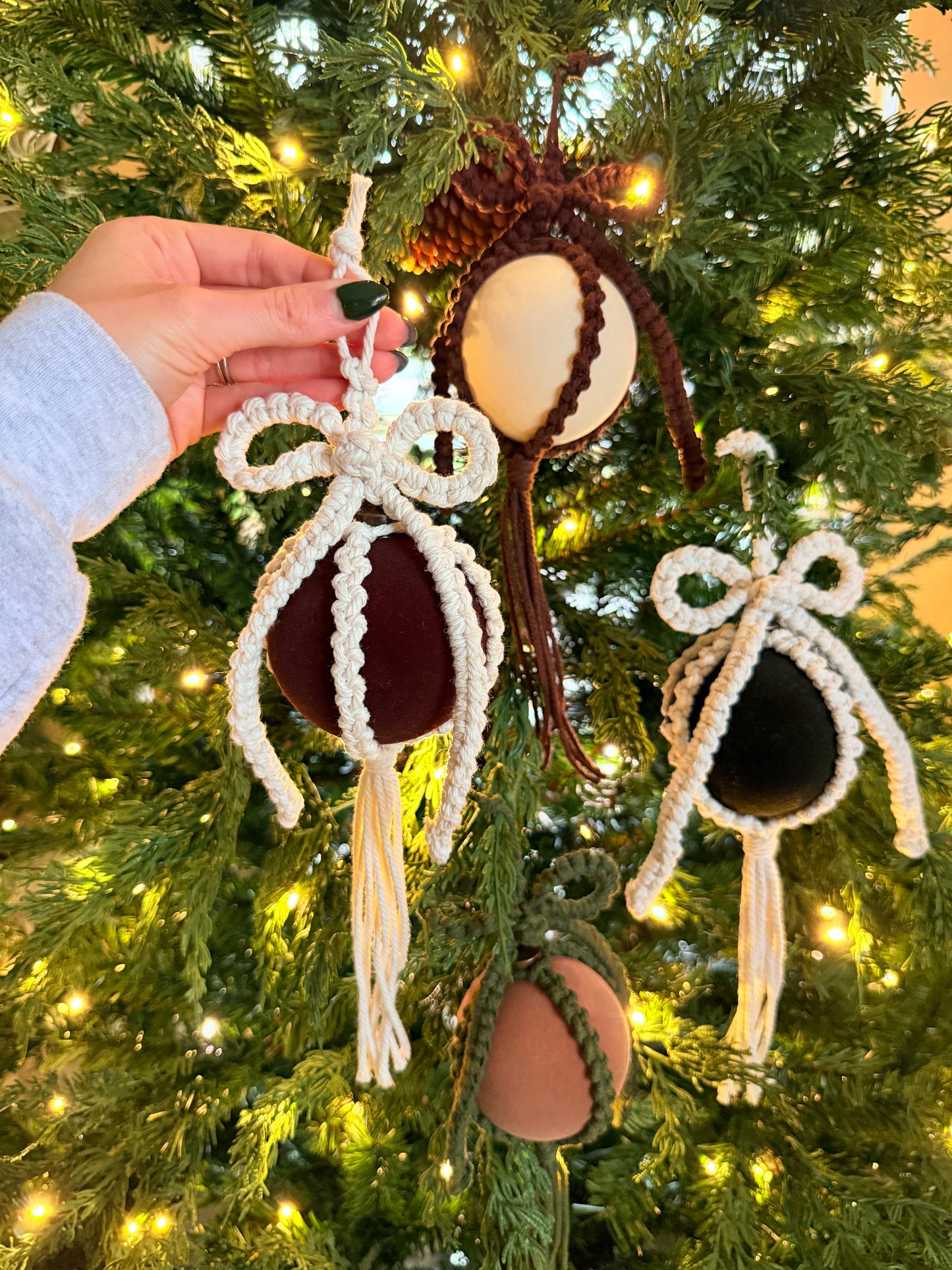 Macrame Bow Ornament
