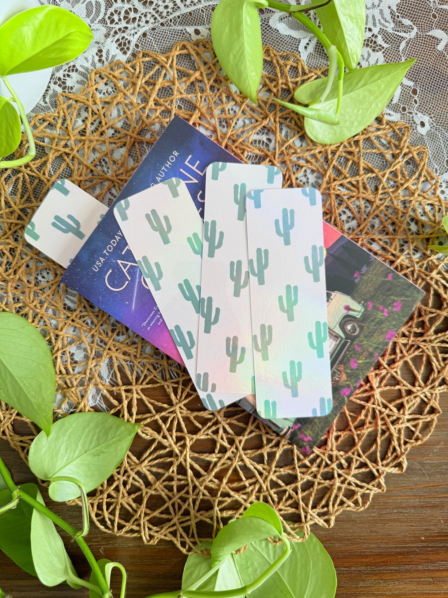 Pink Cactus Bookmark