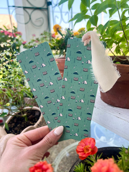 Camping and Reading Bookmark
