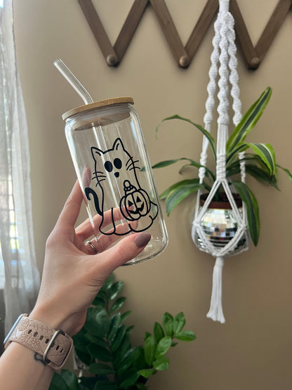 Dog/Cat Ghost Glass Cup