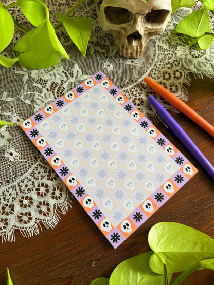 Checkered Skull Notepad