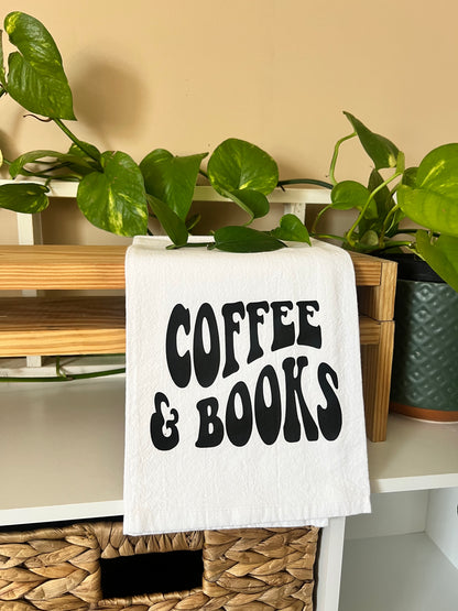 Coffee and Books Tea Towel