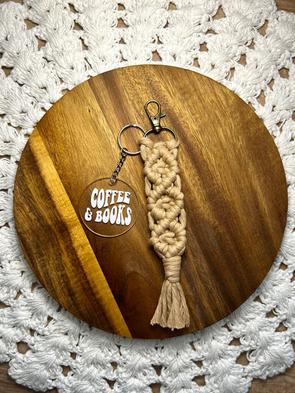 Coffee and Books Acrylic Keychain