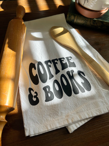 Coffee and Books Tea Towel
