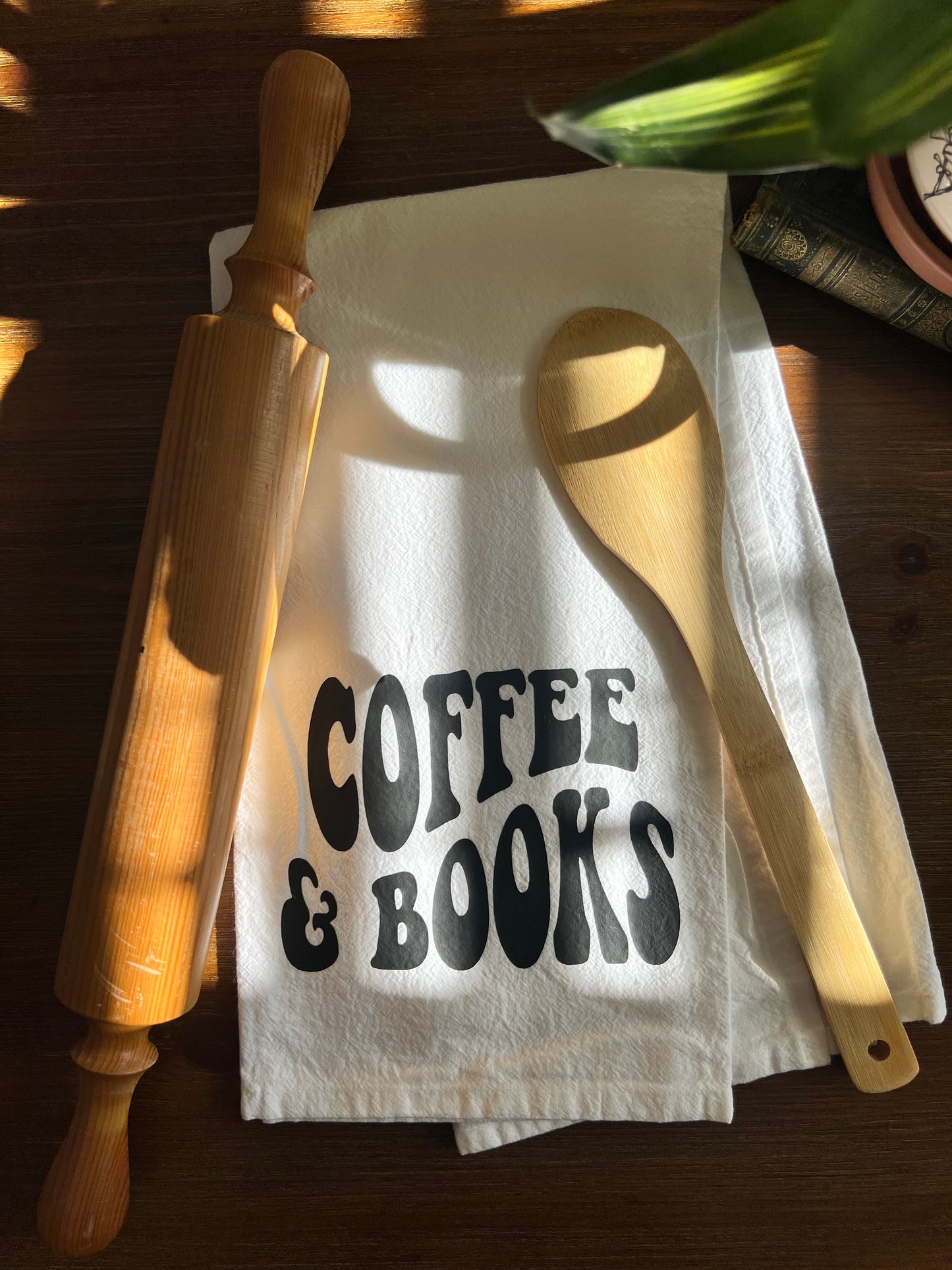 Coffee and Books Tea Towel