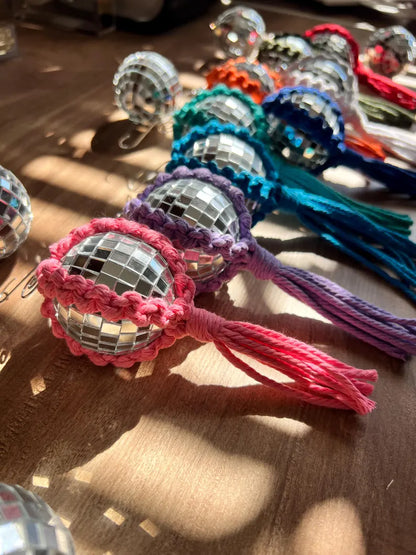 Macrame Disco Ball Ornament