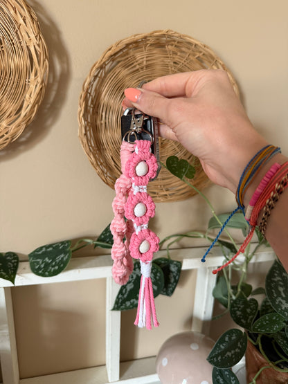 Macrame Flower Keychain