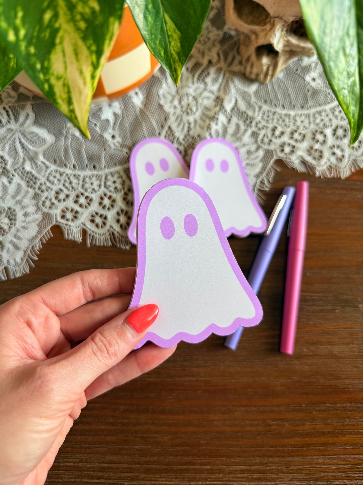 Pink Ghost Mini Notepad