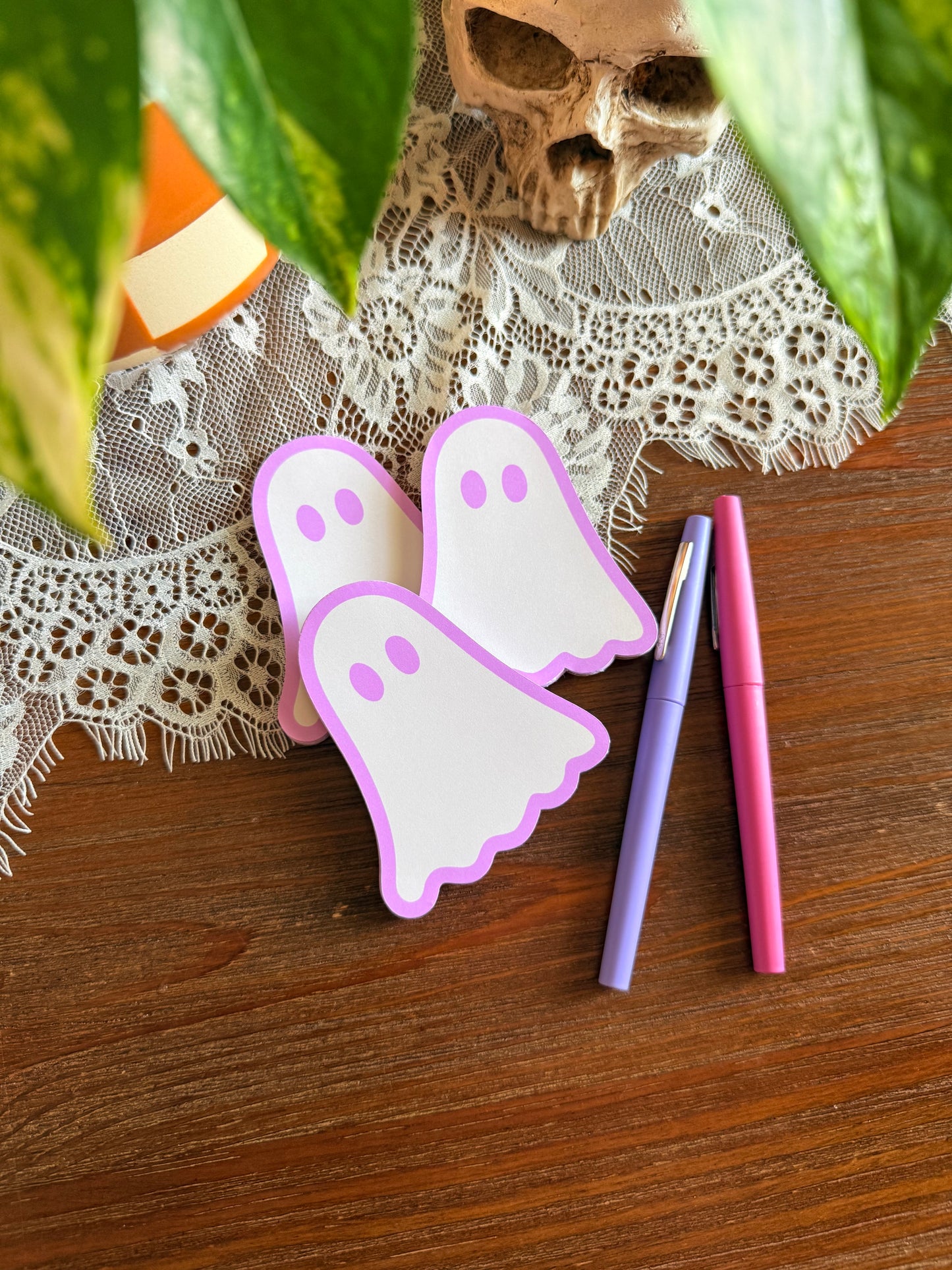 Pink Ghost Mini Notepad