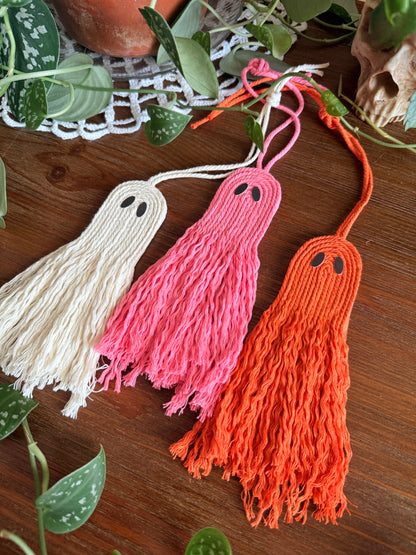Macrame Ghost Car Charm