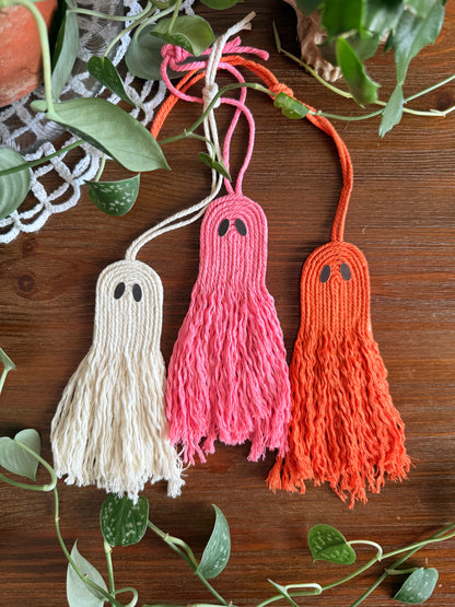 Macrame Ghost Car Charm