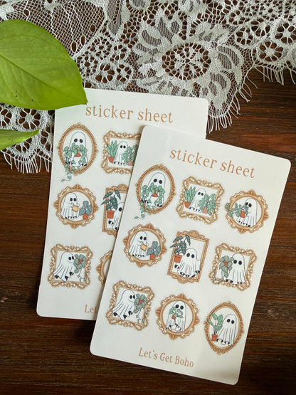 Vintage Ghosts Sticker Sheet