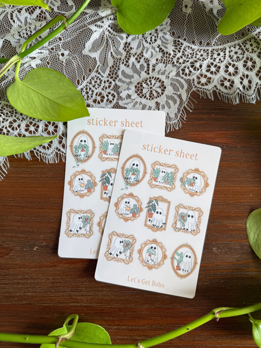 Vintage Ghosts Sticker Sheet