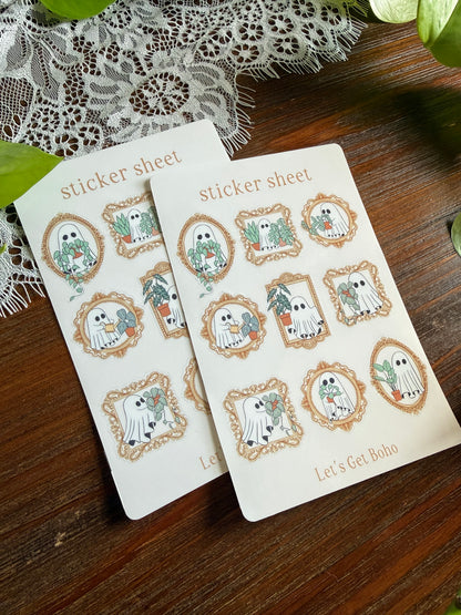 Vintage Ghosts Sticker Sheet