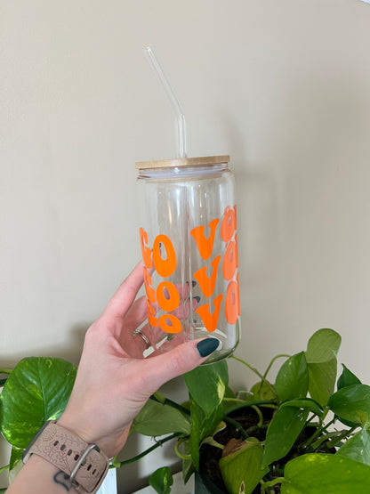 Go Vols Retro Glass Cup