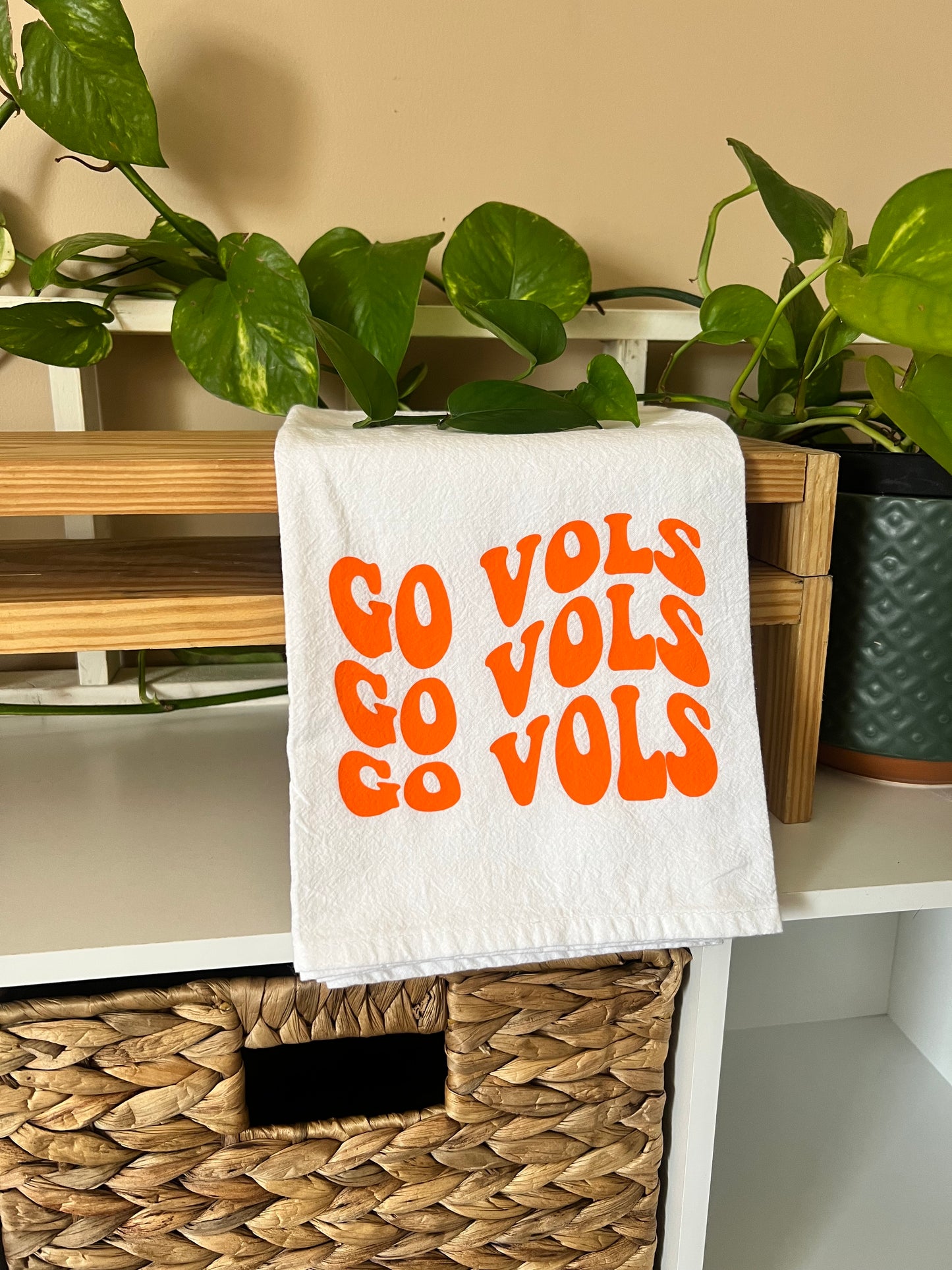 Go Vols Tea Towel/Towel Holder