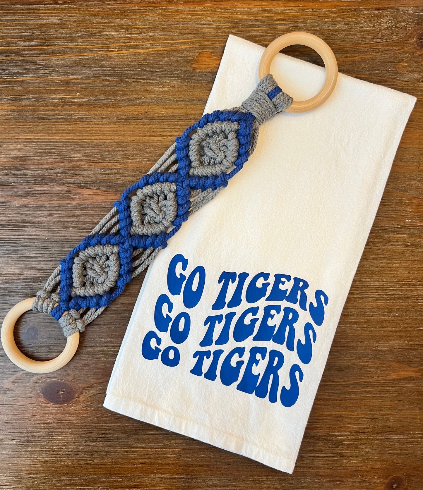 Go Tigers Tea Towel/Towel Holder