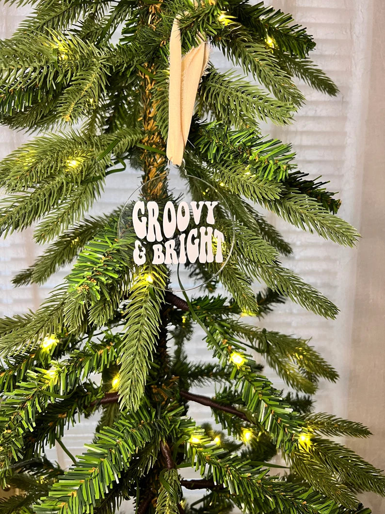Groovy Christmas Acrylic Ornament