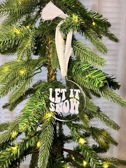 Groovy Christmas Acrylic Ornament