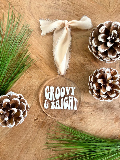 Groovy Christmas Acrylic Ornament