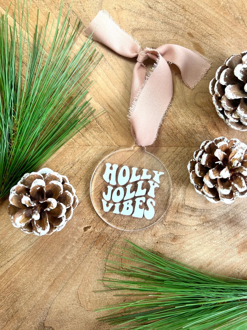 Groovy Christmas Acrylic Ornament