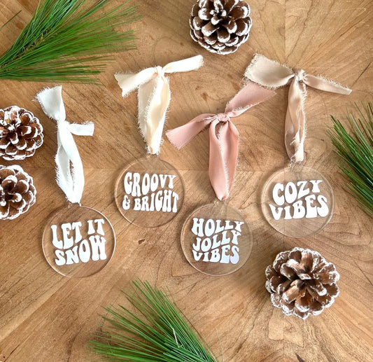 Groovy Christmas Acrylic Ornament