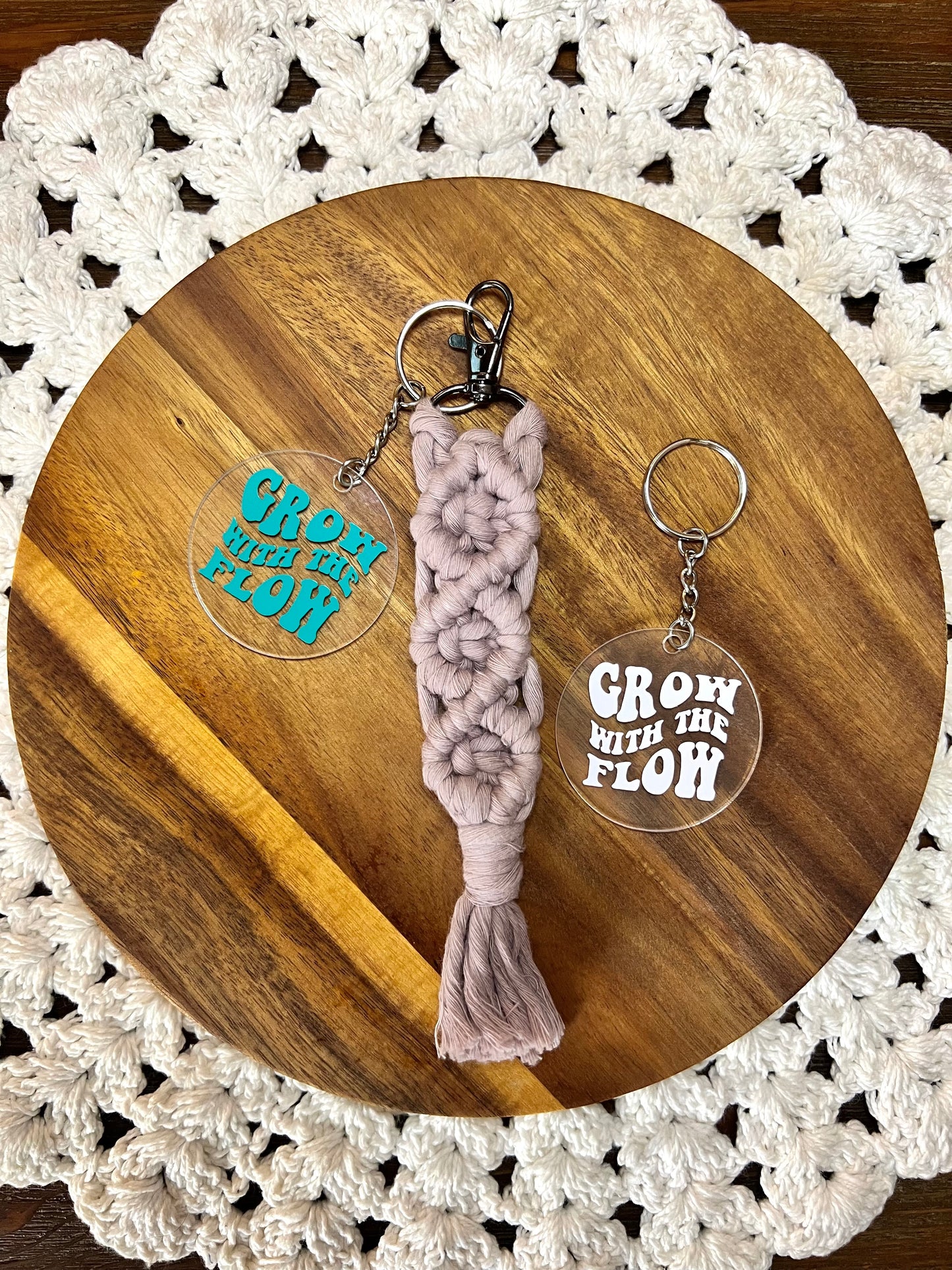 Grow with the Flow Acrylic Keychain