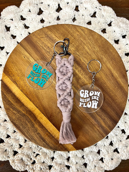 Grow with the Flow Acrylic Keychain