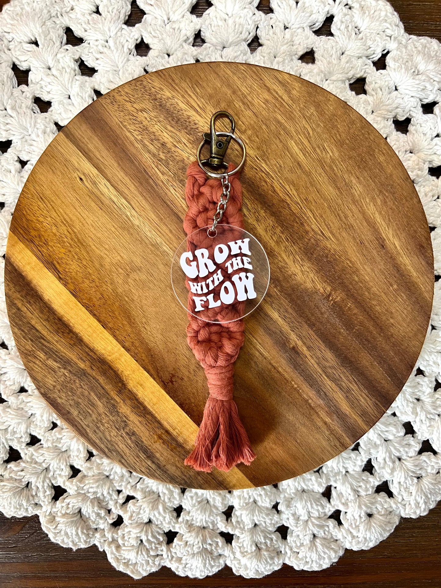 Grow with the Flow Acrylic Keychain