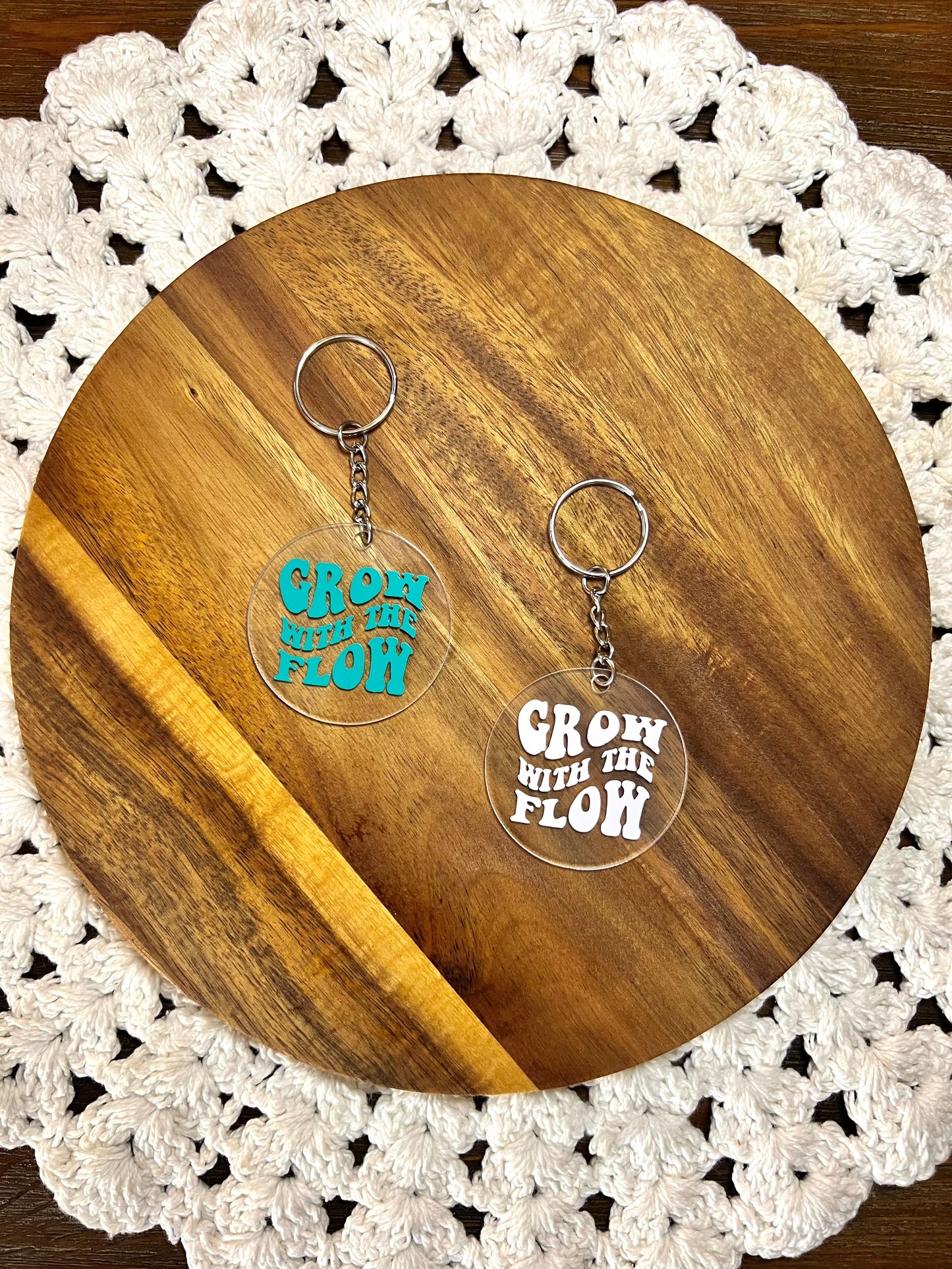 Grow with the Flow Acrylic Keychain