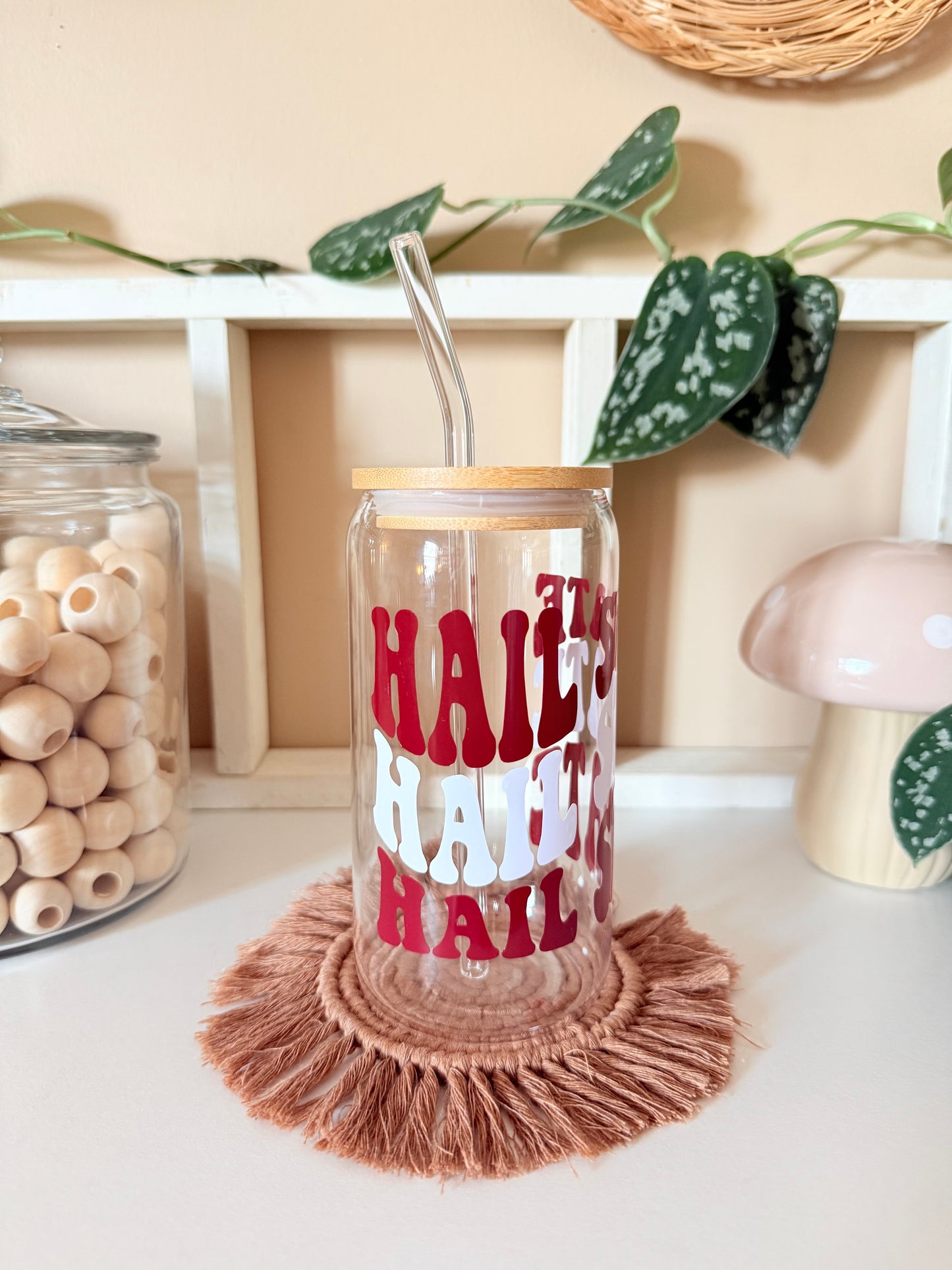 Hail State Retro Glass Cup