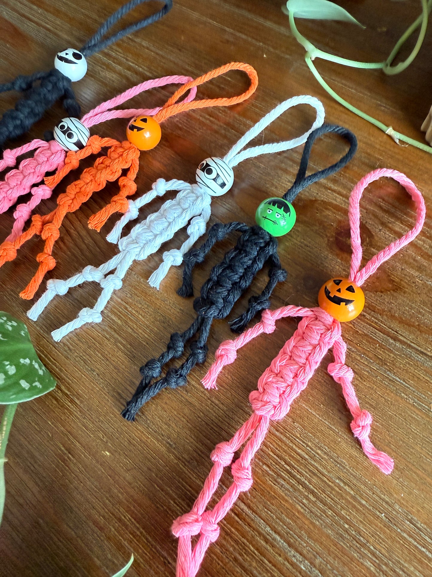 Macrame Halloween Car Charm