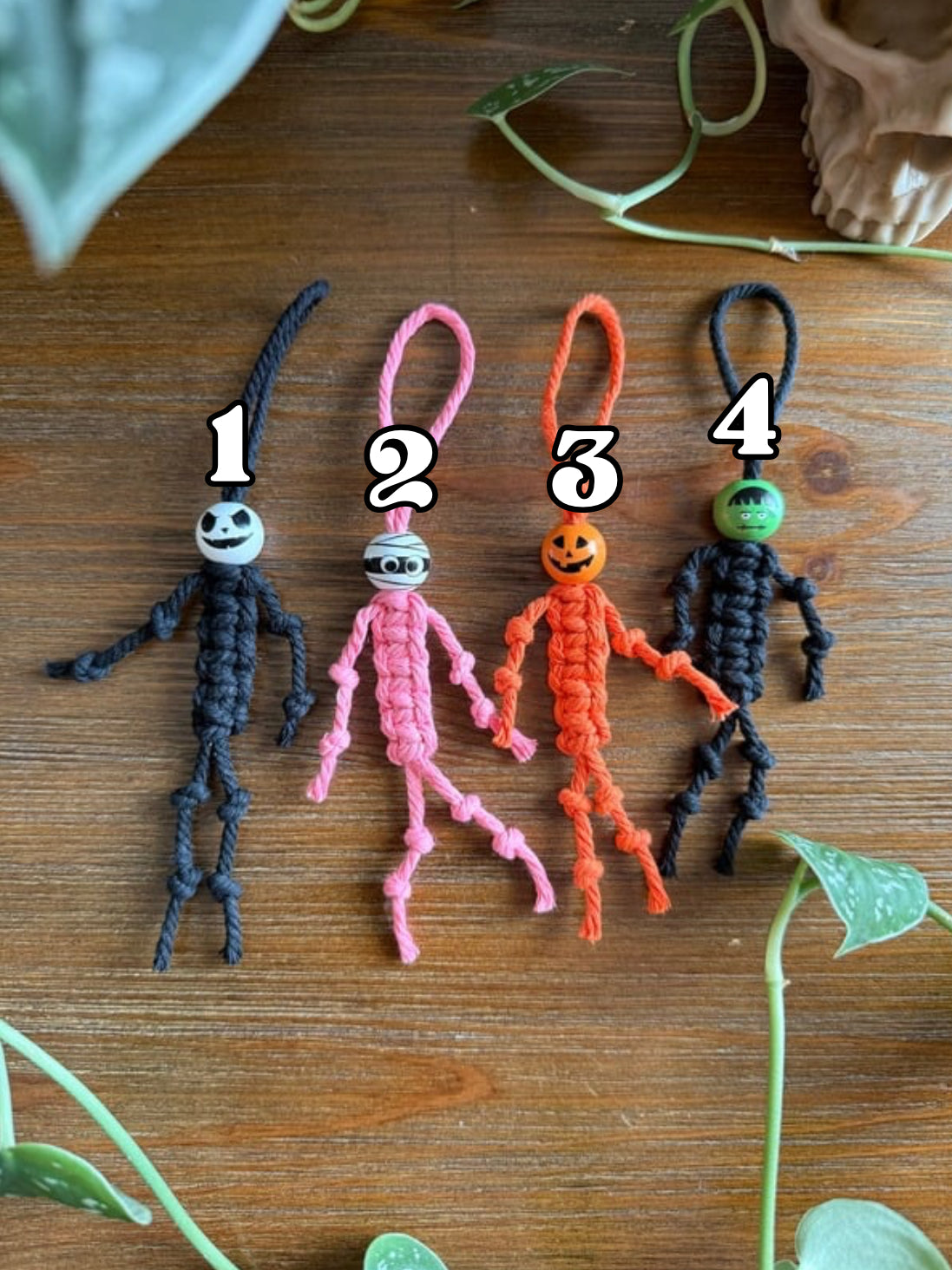 Macrame Halloween Car Charm