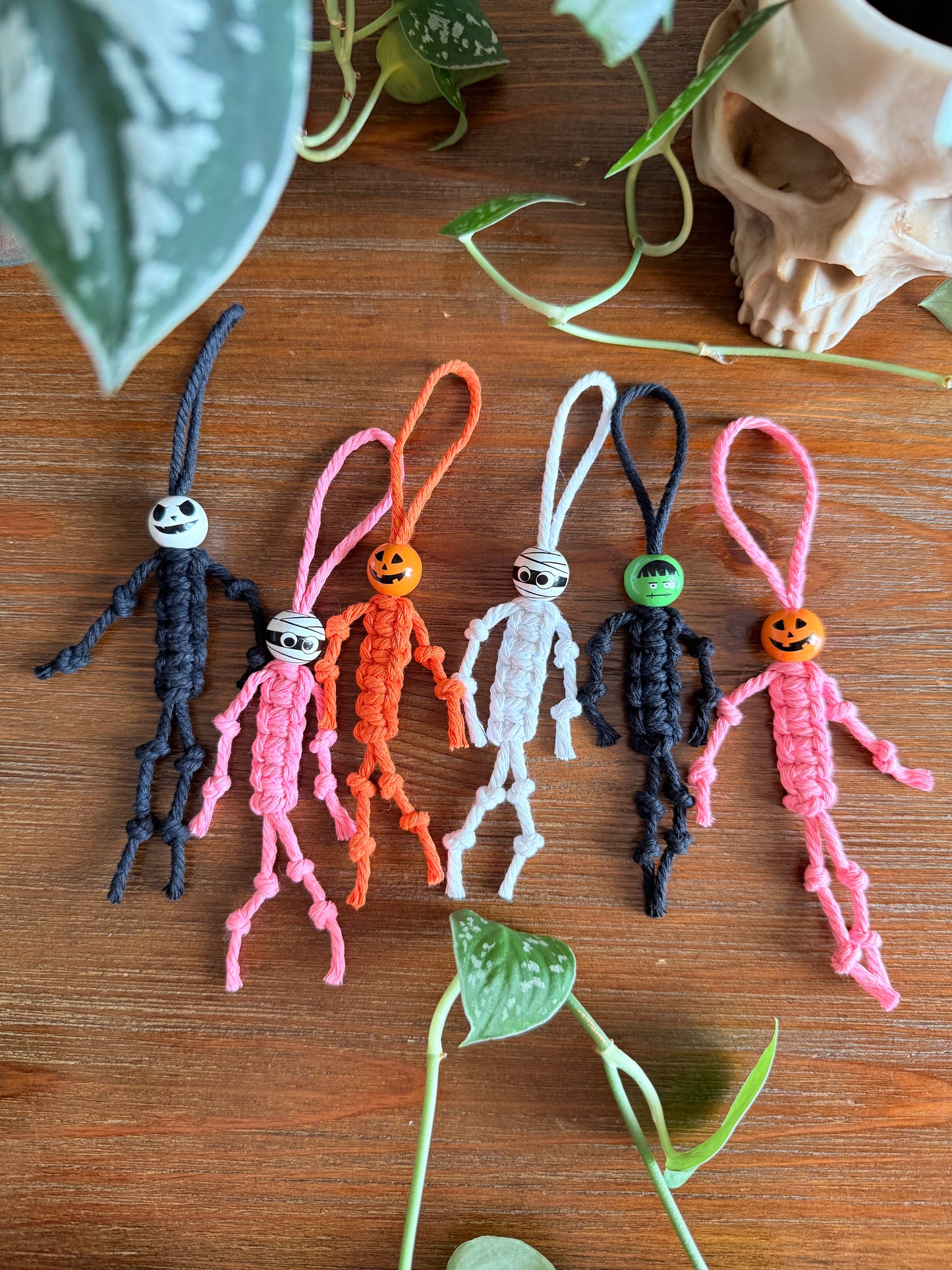 Macrame Halloween Car Charm