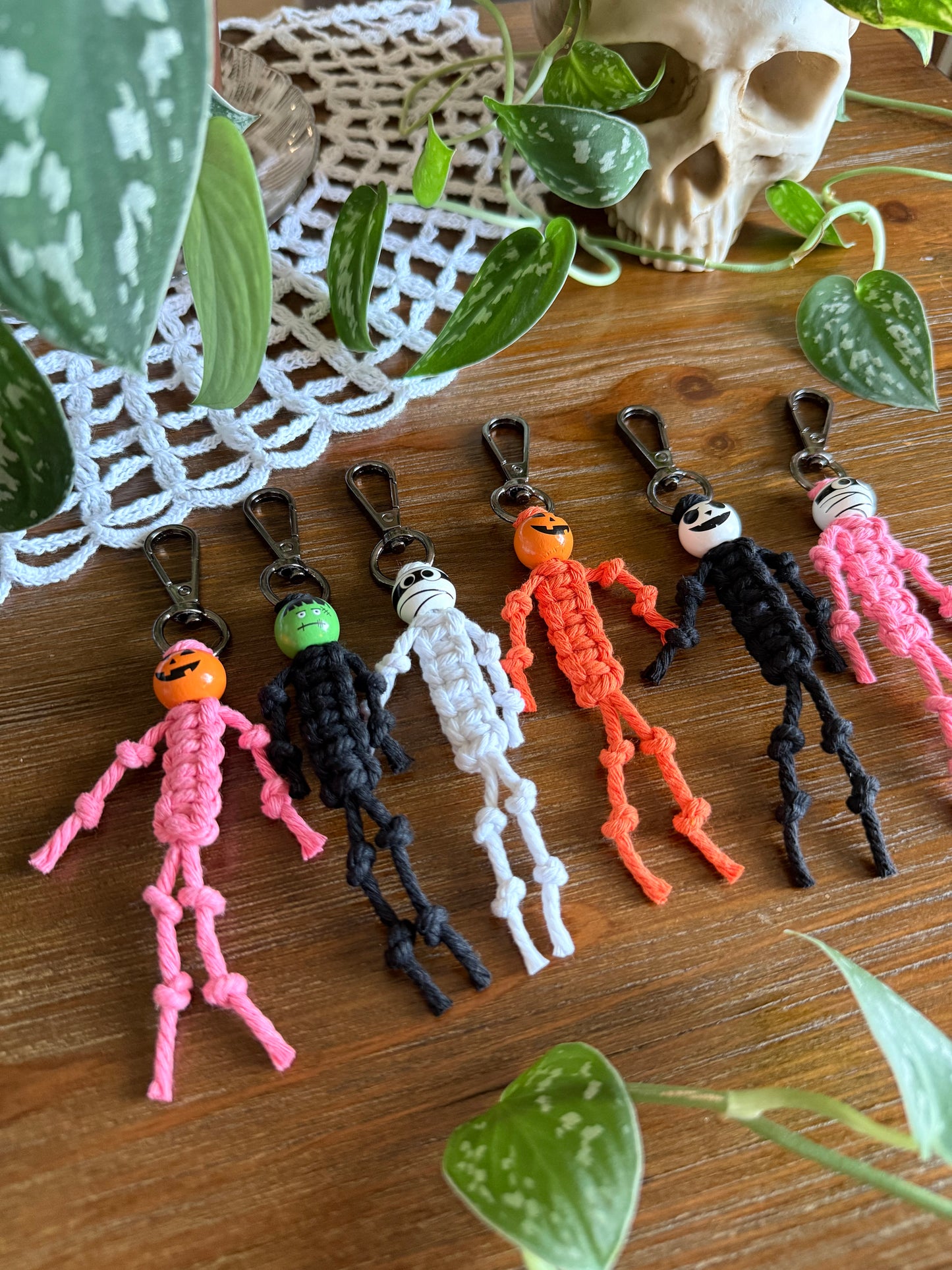 Macrame Halloween Keychain