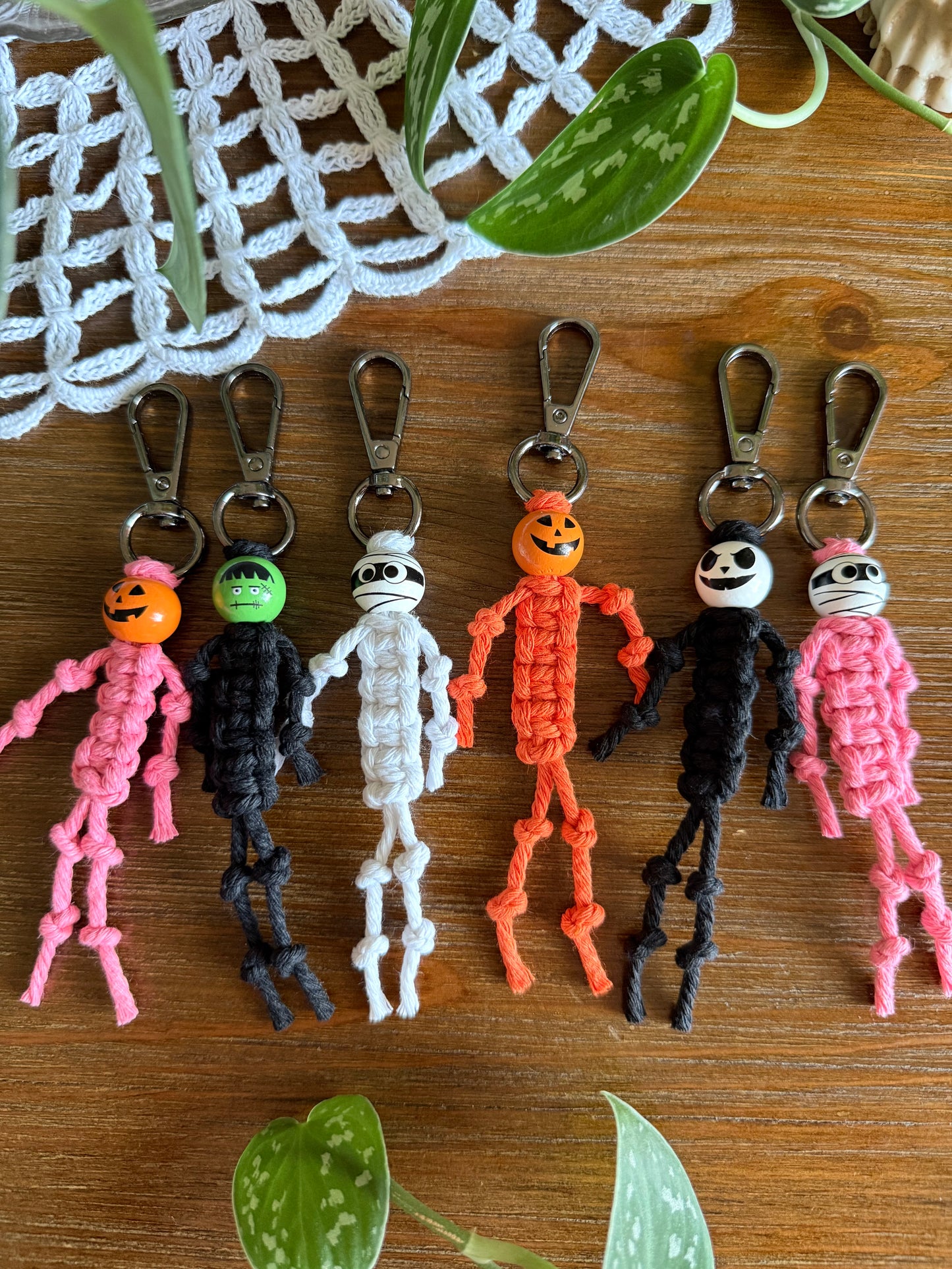 Macrame Halloween Keychain