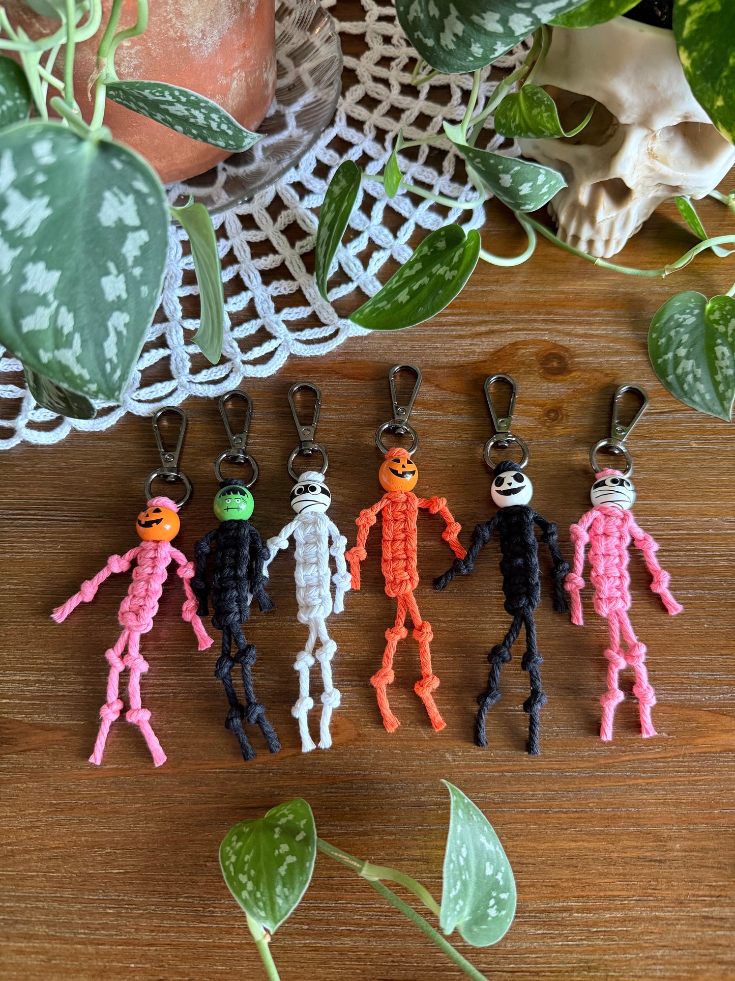 Macrame Halloween Keychain