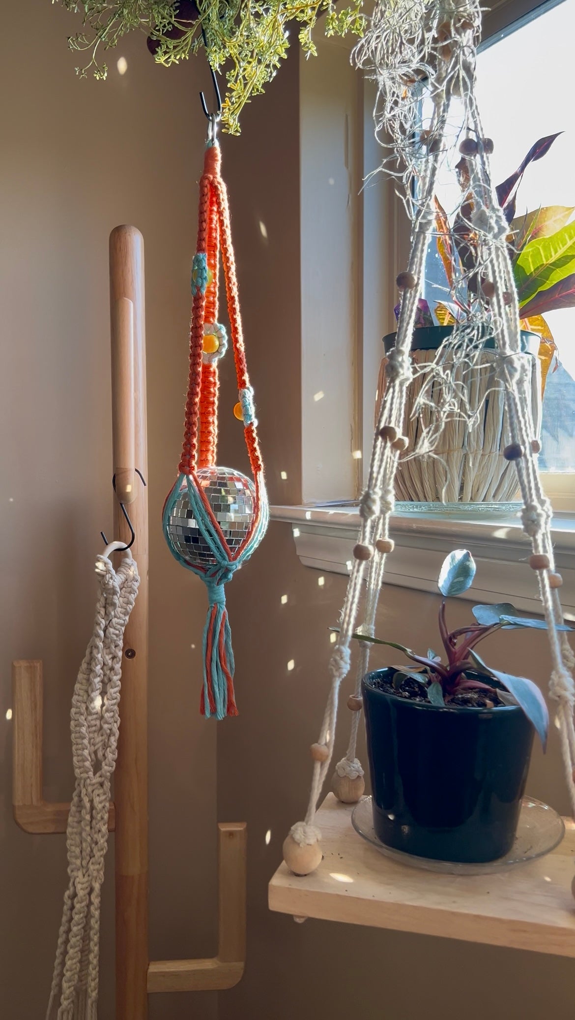 Macrame Disco Ball Hanger