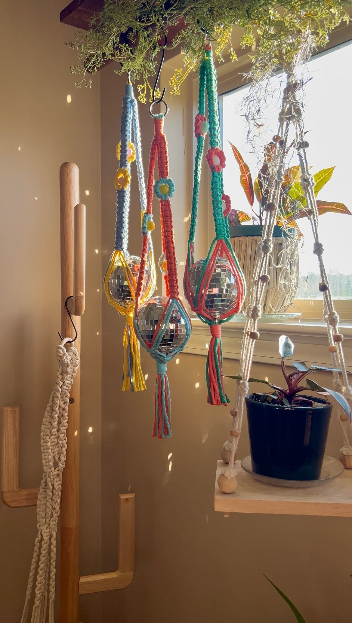 Macrame Disco Ball Hanger