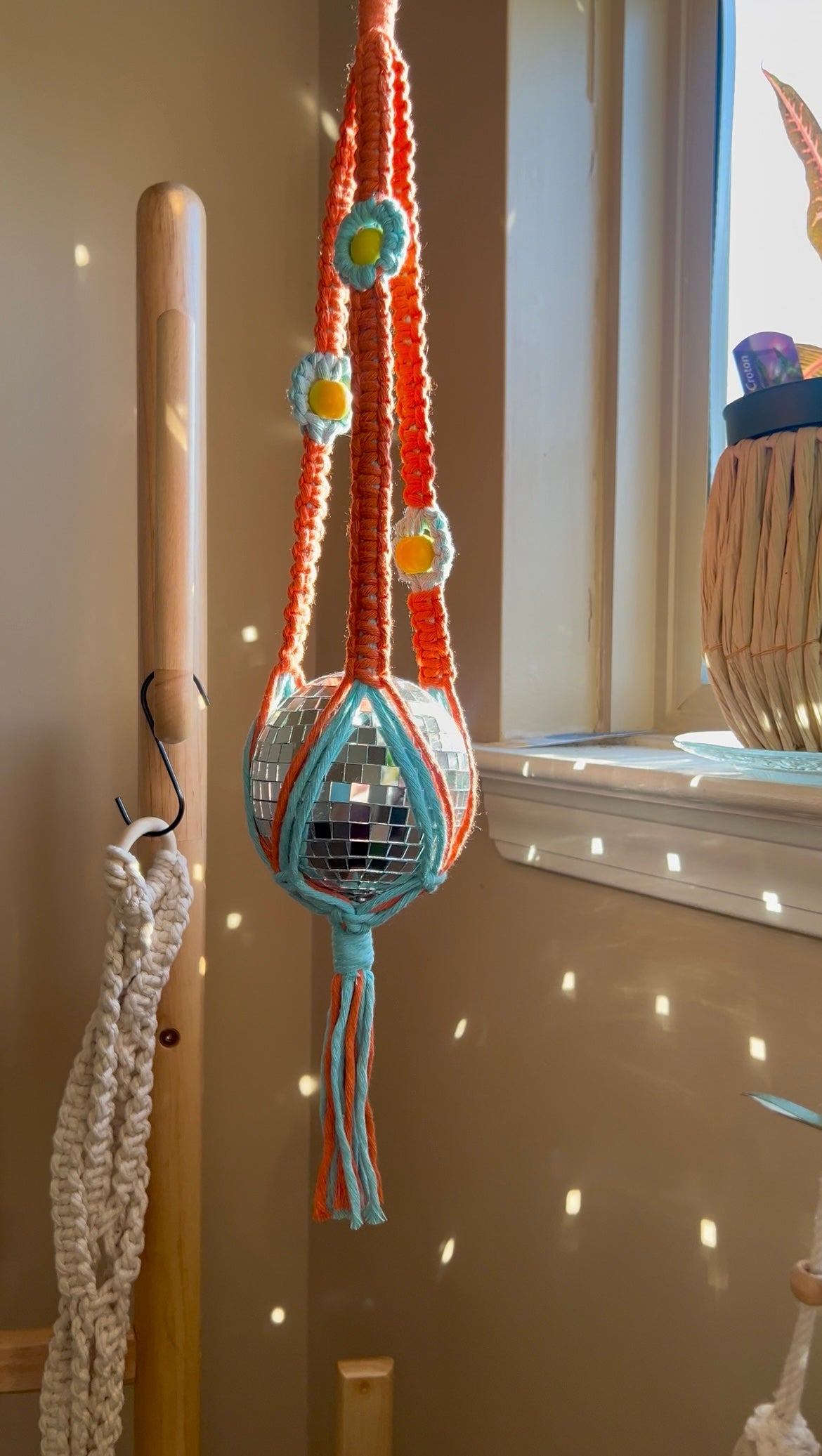 Macrame Disco Ball Hanger